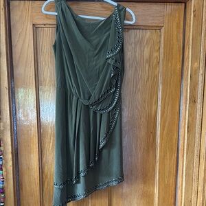 Haute Hippie Silk Asymmetrical Dress LG